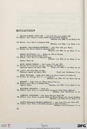 Miniaturen (Nr. 773-903)