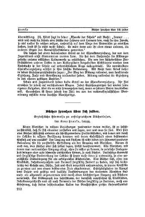 Bücher sprechen über sich selber