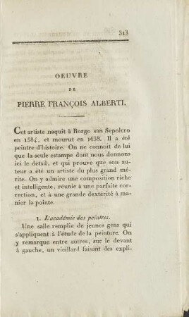 Oeuvre De Pierre François Alberti.