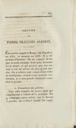 Oeuvre De Pierre François Alberti.