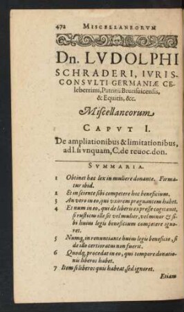 Miscellaneorum