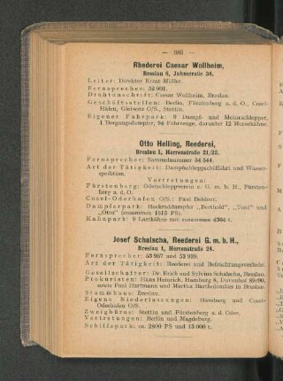 Otto Helling, Reederei,