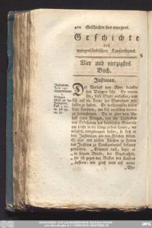 Vier und vierzigstes Buch. Justinian.