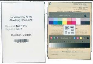 Entnazifizierung Dietrich Huesken , geb. 11.12.1869 (Kaufmann)