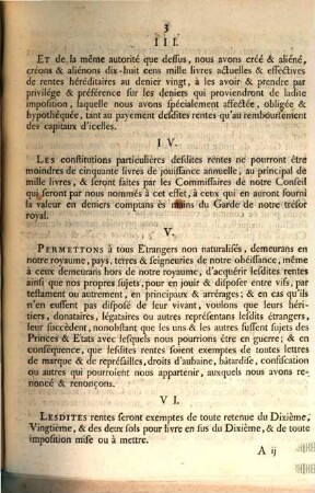 Déclaration Du Roi, Qui proroge pendant dix années la levée des Deux sols pour livre en sus du Dixième, créés par édit de décembre 1746: Et porte création de diyx-huit cens mille livres de Rentes héréditaires au denier vingt, sur le produit desdits Deux sols pour livre du dixième : Donnée à Compiegne le 7 Juillet 1756. Registrée en Parlement