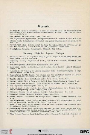 Keramik(Nr. 1-243)