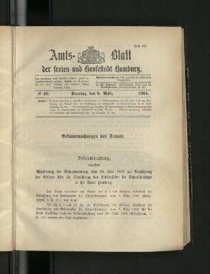 No. 40, 6. März 1904.
