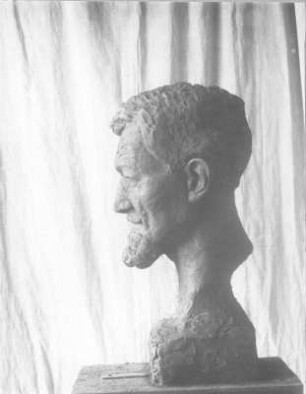 Porträtkopf Hans Richter : Porträtkopf Hans Richter. Bronze (1929?; E. Richter). Dresden-Südvorstadt, Eisenstuckstraße, Atelier der Künstlerin