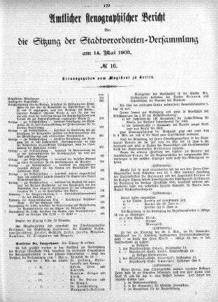 No. 16, 14. Mai 1903