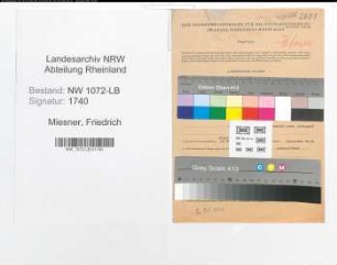 Entnazifizierung Friedrich Miesner , geb. 04.04.1906 (Angestellter)