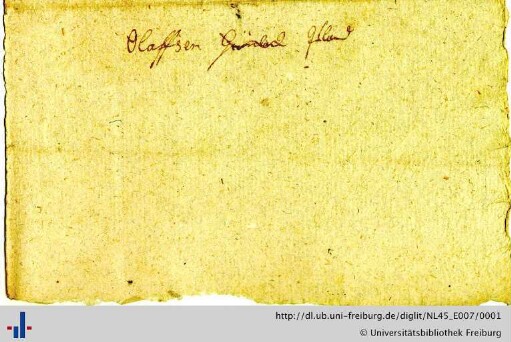 Nachlass L. Oken (NL 45/E7)