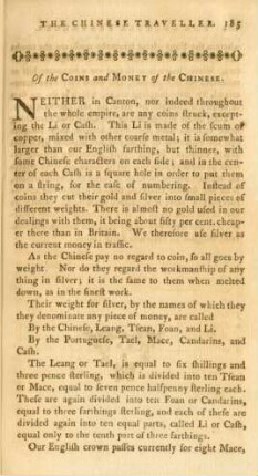 Of the coins and money of the Chinese