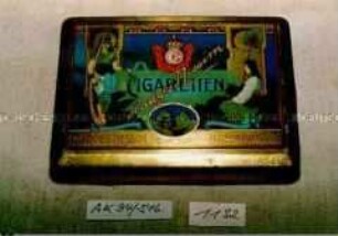 Blechdose für 25 Stück "CIGARETTEN Hadges Nessim -PRIVAT-"