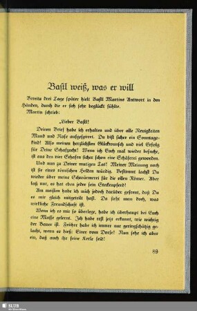 Bastl weiß, was er will