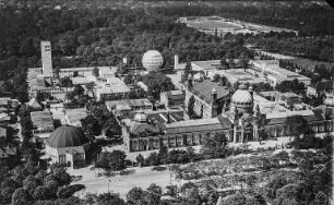 Dresden-Altstadt. Ausstellungsgelände. Luftbild-Schrägaufnahme von Norden