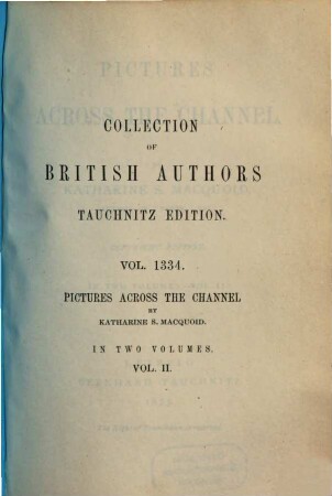 Pictures across the Channel : in 2 vol., 2