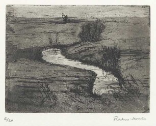 Landschaft mit Teich
