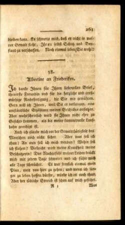38. Albertine an Friederiken.