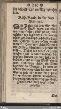 Kuh-Koth heilet das Grimmen