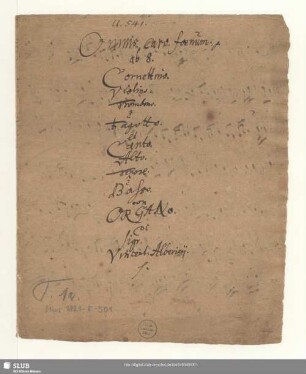 Omnis caro foenum - Mus.1821-E-501 : V (4), i (4), bc
