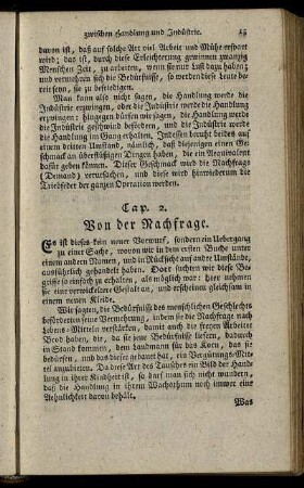 Cap. 2. Von der Nachfrage.