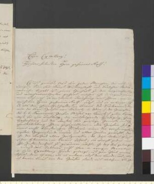 Brief von Gerle, Wolfgang Adolph an Goethe, Johann Wolfgang von