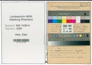 Entnazifizierung Else Hein , geb. 21.02.1914 ()