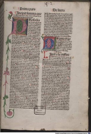 Incipit summa que vocatur Catholicon