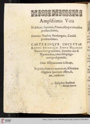 Amplissimis Viris