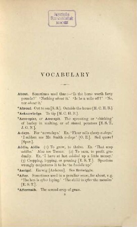 A Glossary of Words used in East Anglia