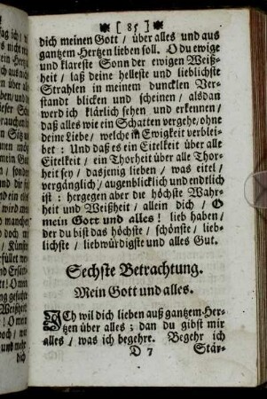 Sechste Betrachtung