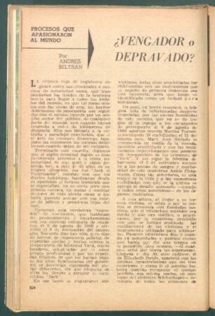 ¿Vengador o depravado? : Procesos que apasionaron al mundo