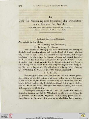 3: Über die Entstehung und Bedeutung der architectonischen Formen der Griechen [2]