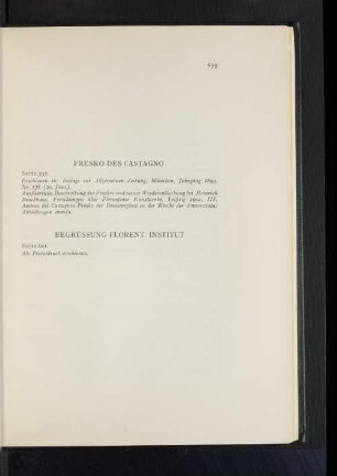 Begrüssung Florent. Institut.