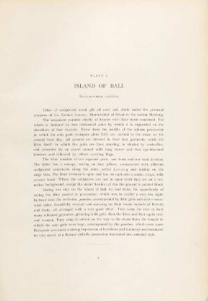 Plate I. Island of Bali. Sculptured litter