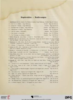 Kupferstiche - Radierungen, Aquarelle - Handzeichnungen (Nr. 1-57)