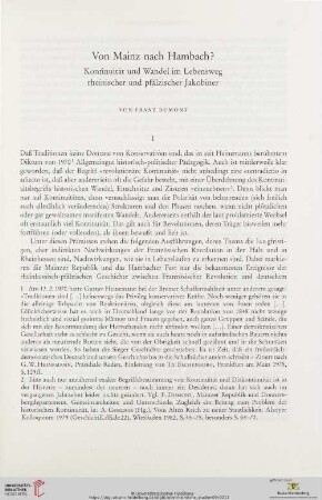 Von Mainz nach Hambach? Kontinuität und Wandel im Lebensweg rheinischer und pfälzischer Jakobiner