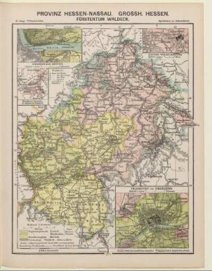 Provinz Hessen-Nassau. Grossh. Hessen. Fürstentum Waldeck., Niederwald-Bingen, Kassel-Wilhelmshöhe, Der Kreis Rinteln, Frankfurt und Umgegend
