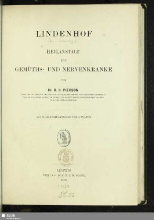 Lindenhof : Heilanstalt für Gemüths- und Nervenkranke