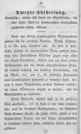 Zweyte Abtheilung.