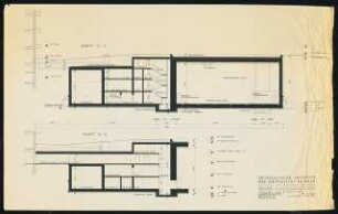 Physikalische Institute der Universität Köln: Beschleunigerhalle Längsschnitte 1:100, Blattnummer 059