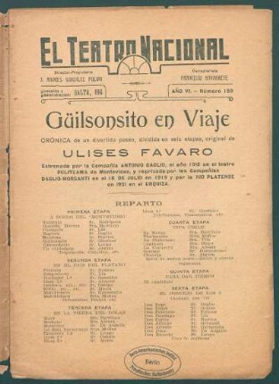 1921015900: Güilsonsito en viaje : crónica de un divertido paseo, dividida en seis etapas