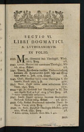 1-22, Sectio VI. Libri Dogmatici
