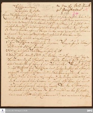 Brief von August Hermann Francke an Heinrich Rincke.
