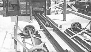 Stuttgart Zuffenhausen Altschwellenlager Schwellenbinder