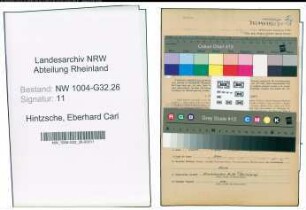 Entnazifizierung Eberhard Carl Hintzsche , geb. 11.07.1900 (Stadtinspektor)