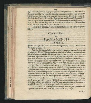Caput XV. De Sacramentis.