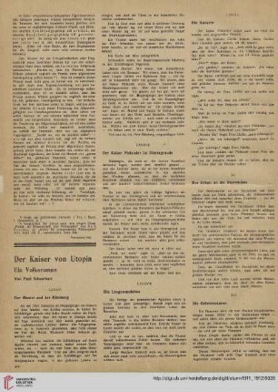 Der Kaiser von Utopia, [2] : ein Volksroman