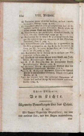 Achter Abschnitt. Vom Lichte