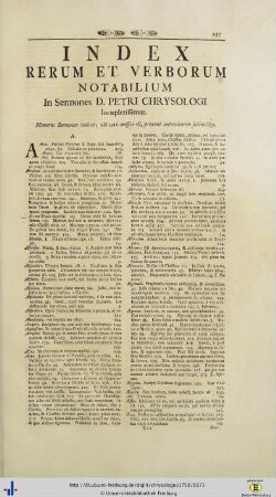 Index Rerum Et Verborum Notabilium.